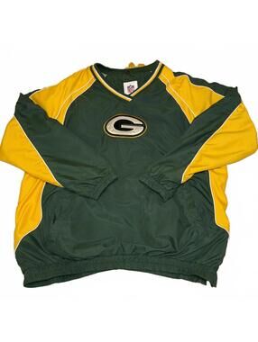 Vintage Green Bay Packers NFL Pullover Jacket Mens Size XXL Football Apparel